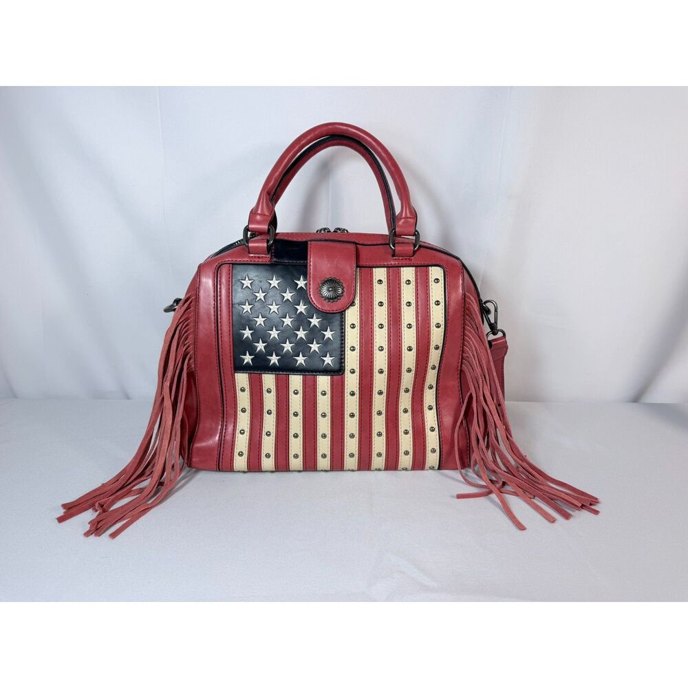 Montana West Liberty Doctor 3-Way Bag Limited Edition Patriotic Fringe Handbag